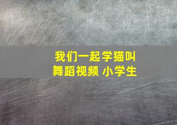 我们一起学猫叫舞蹈视频 小学生